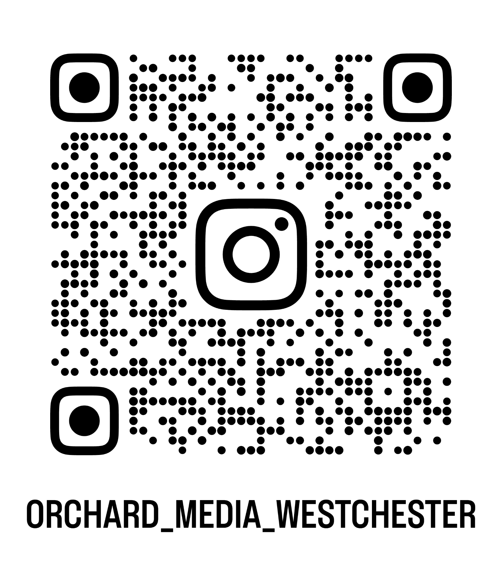 Scan to follow @orchard_media_westchester on Instagram