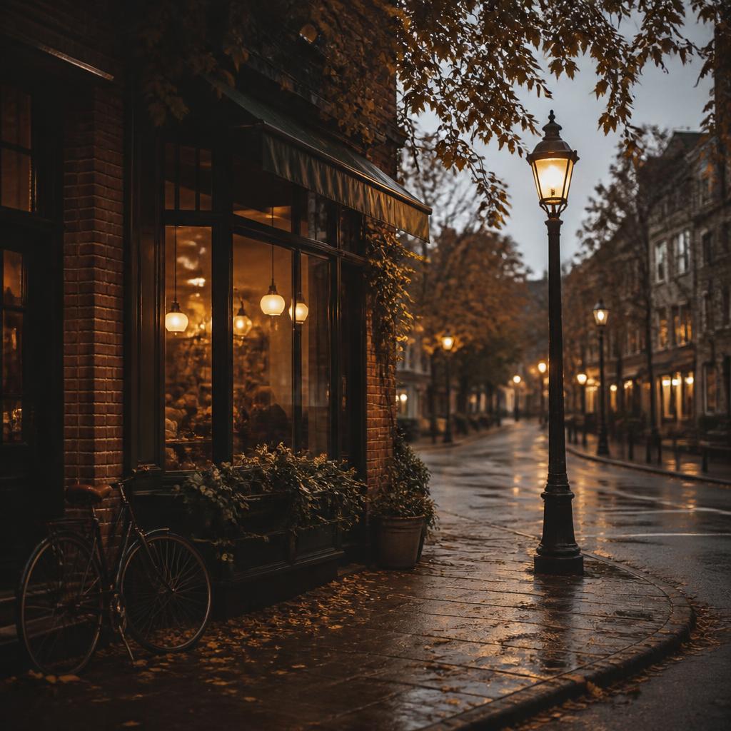 Warm-lit Westchester storefront at dusk with hand-lettered restaurant signage.